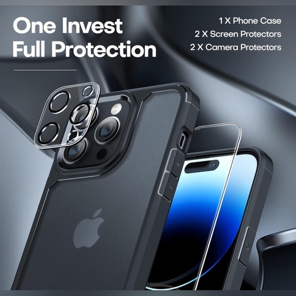 iPhone 14 Max Plus Phone Clear Case with Screen/Camera Protector - Picture 2 of 8